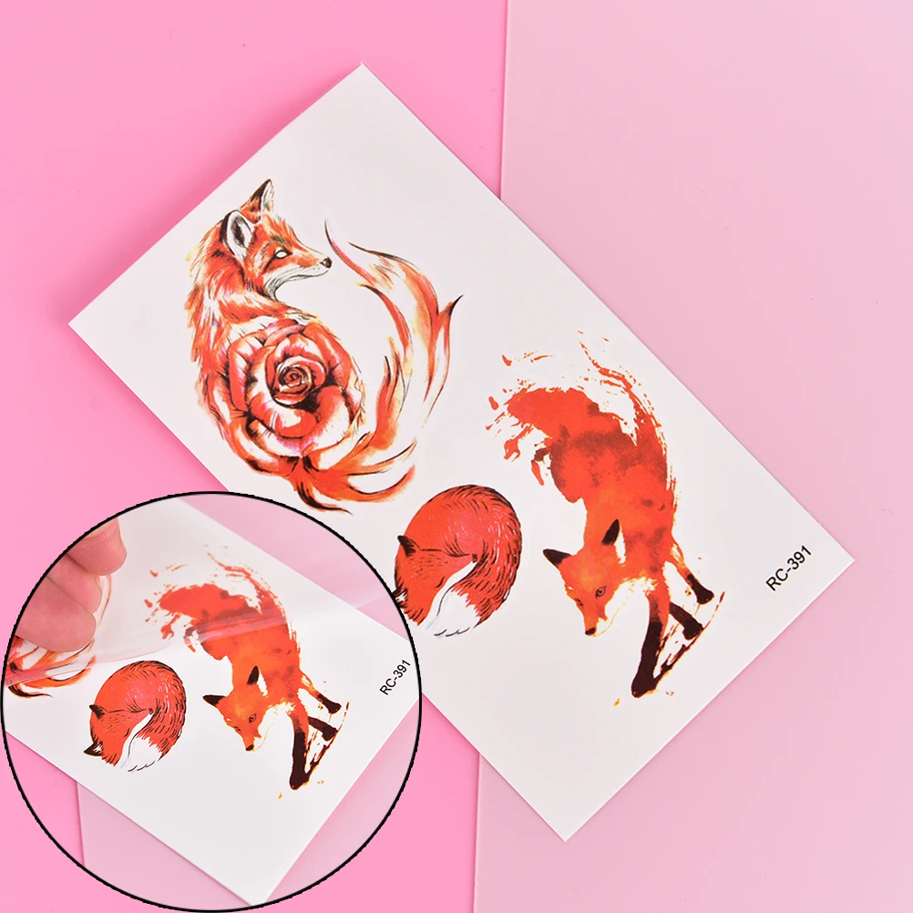 1 Sheet Stickers Waterproof Fox Temporary Tattoo Sticker For Women Men Fashion Body Art Adults Hand Fake Tatoo
1 Sheet Stickers Waterproof Fox Temporary Tattoo Sticker For Women Men Fashion Body Art Adults Hand Fake Tatoo