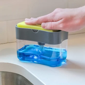 1PC Automatic Soap Dispenser With Cleaning Sponge Storage Grid For Kitchen Household Rectangle Refillable Bottle 2 Colors
1PC Automatic Soap Dispenser With Cleaning Sponge Storage Grid For Kitchen Household Rectangle Refillable Bottle 2 Colors