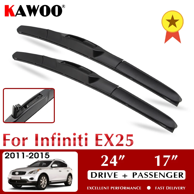 KAWOO Wiper Front Car Wiper Blades For INFINITI EX25 2011-2015 Windshield Windscreen Front Window Accessories 24"+17" LHD RHD
KAWOO Wiper Front Car Wiper Blades For INFINITI EX25 2011-2015 Windshield Windscreen Front Window Accessories 24"+17" LHD RHD