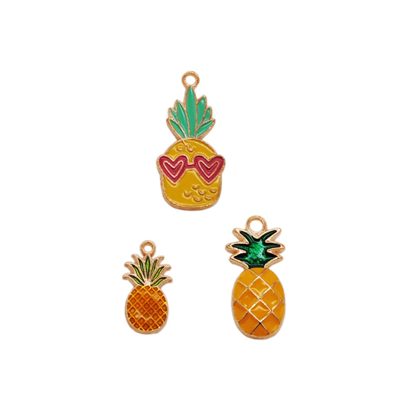 30pcs/lot 3 Styles Enamel Fruit pineapple Shape Charm Pendants Fit For Women's Girl Earring Bracelet Jewelry Making Accessories 
30pcs/lot 3 Styles Enamel Fruit pineapple Shape Charm Pendants Fit For Women's Girl Earring Bracelet Jewelry Making Accessories