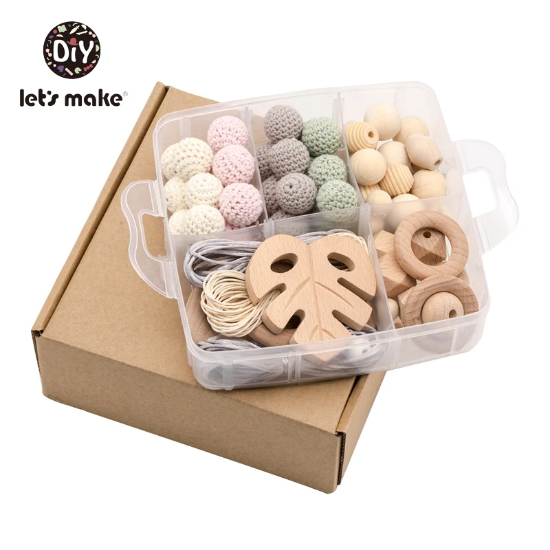 Let's Make Baby Toys DIY Product Crochet Beads Wooden Rings Teether Wood Beads Set Box Trojan Rabbit Leaves Rattles For Newborns
Let's Make Baby Toys DIY Product Crochet Beads Wooden Rings Teether Wood Beads Set Box Trojan Rabbit Leaves Rattles For Newborns