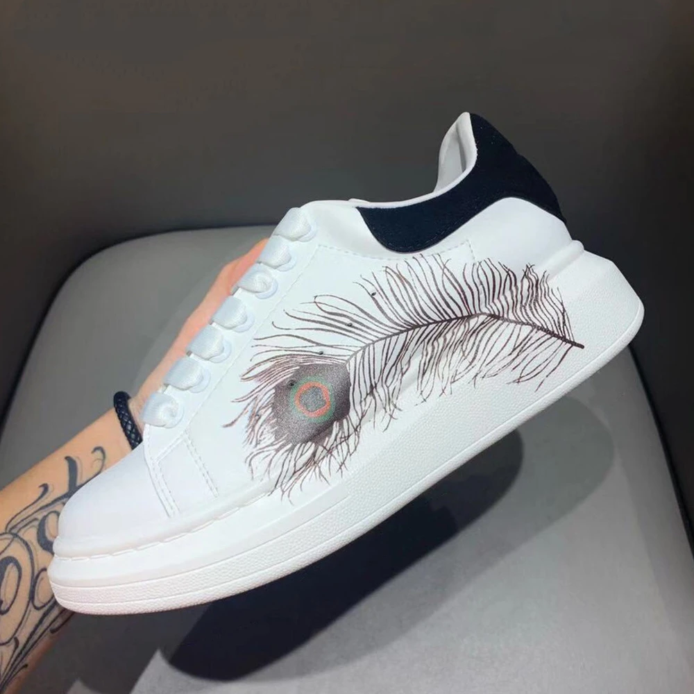 Light luxury quality men and women's white shoes,women's white casual,fashion shoes with 3D print,women's sneakers,
Light luxury quality men and women's white shoes,women's white casual,fashion shoes with 3D print,women's sneakers,
