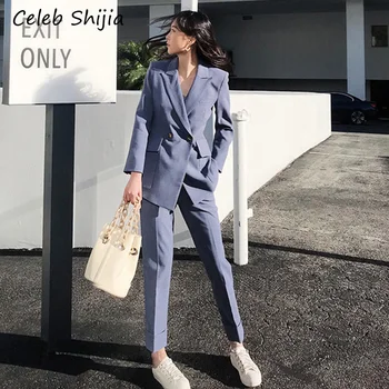 SHIJIA Women Pant Suits Notched Blazer Jacket & Pencil Pants elegant 2020 spring office work wear 2 piece sets ladies
SHIJIA Women Pant Suits Notched Blazer Jacket & Pencil Pants elegant 2020 spring office work wear 2 piece sets ladies