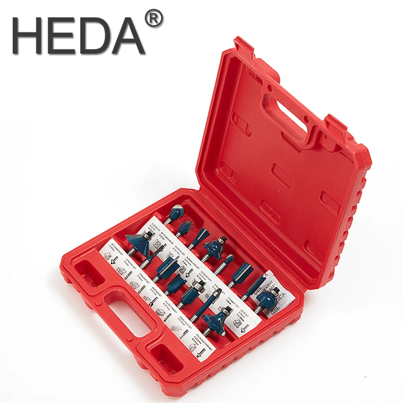 HEDA 15Pcs Woodworking Tools Set Wood Milling Cutter Router Bit Round Shank Different Angle For Shape Engraving
HEDA 15Pcs Woodworking Tools Set Wood Milling Cutter Router Bit Round Shank Different Angle For Shape Engraving