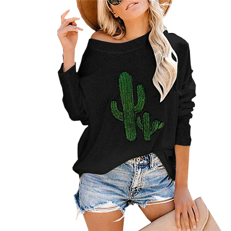 Cactus Embroidery Sweatshirt O-Neck Long Sleeve Knitted Long Sleeve Womens Hoodies Sweatshirts Autumn Hoodie Pullover
Cactus Embroidery Sweatshirt O-Neck Long Sleeve Knitted Long Sleeve Womens Hoodies Sweatshirts Autumn Hoodie Pullover