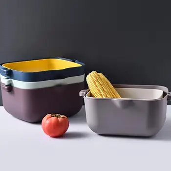 Double-layer Vegetable Basket Plastic Draining Basket Fruit Vegetable Strainer Kitchen Fruit Storage Basket for Home
Double-layer Vegetable Basket Plastic Draining Basket Fruit Vegetable Strainer Kitchen Fruit Storage Basket for Home