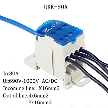 UKK-80A Din Rail Distribution Box Terminal Block 1 In Many Out Power Junction Box 80A Universal Electric Wire Connector
UKK-80A Din Rail Distribution Box Terminal Block 1 In Many Out Power Junction Box 80A Universal Electric Wire Connector