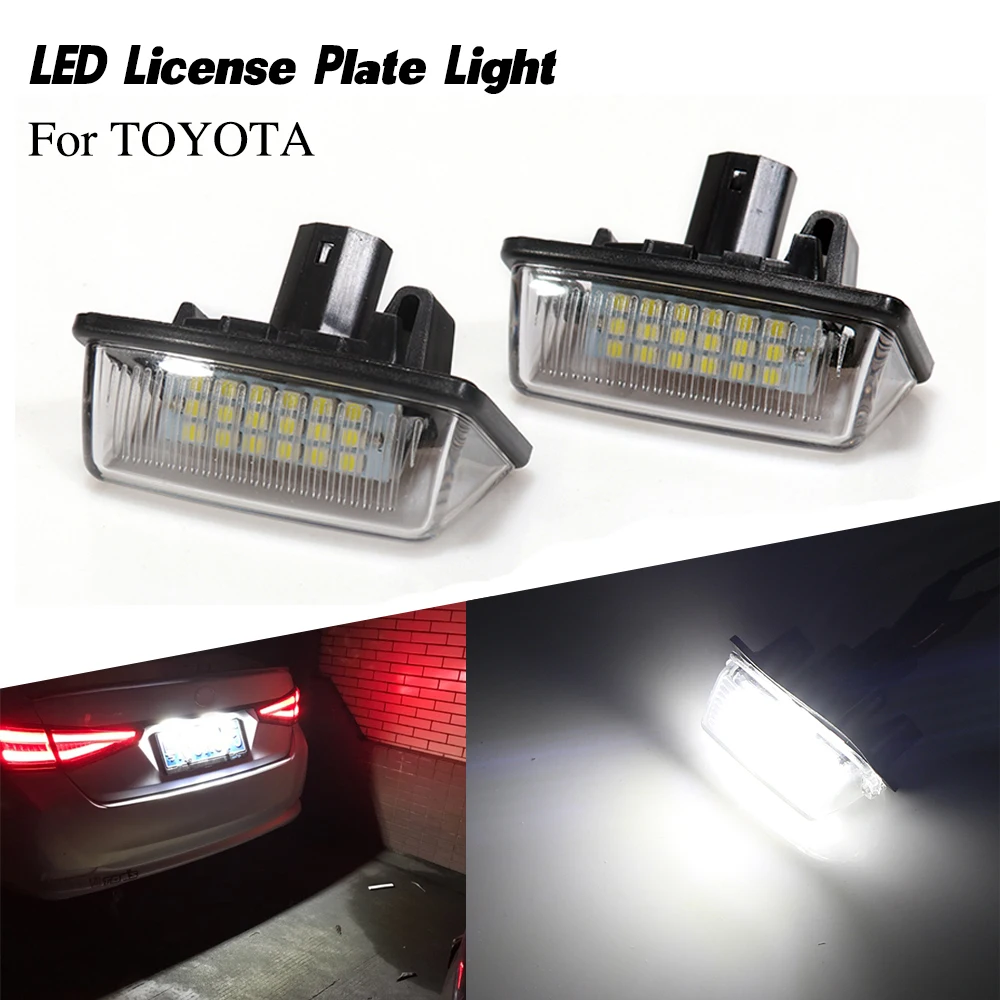 2 pcs LED Car License Plate Light Number Lamp Rear Tail Luces lighting for Toyota Camry Yaris Vitz Avensis SAI Noah Voxy Prius C
2 pcs LED Car License Plate Light Number Lamp Rear Tail Luces lighting for Toyota Camry Yaris Vitz Avensis SAI Noah Voxy Prius C