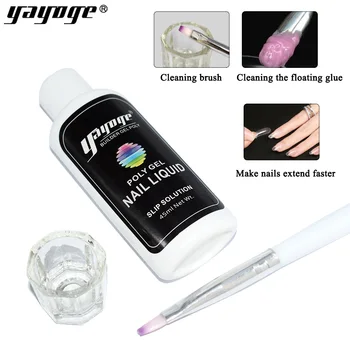 

Yayoge 45ml Silp Solution Poly gel Nail Liquid Polish Acrylic Slip Solution With Brush Nail Art Manicure Tools US warehouse