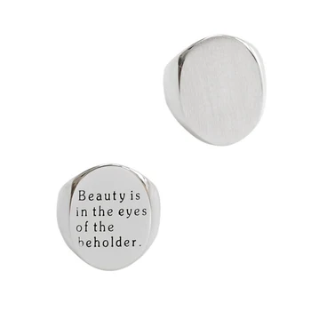 JrSr new 925 Sterling Silver personalise Wide Oval Brushed Glossy ring customize English Letter Open Ring Woman DIY jewelry gift
JrSr new 925 Sterling Silver personalise Wide Oval Brushed Glossy ring customize English Letter Open Ring Woman DIY jewelry gift