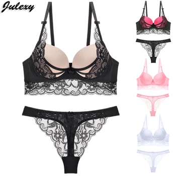 Julexy New 2020 hollow out Sexy Thong lady push up bra set Lace bralette underwear panty set intimates Women bra brief set
Julexy New 2020 hollow out Sexy Thong lady push up bra set Lace bralette underwear panty set intimates Women bra brief set
