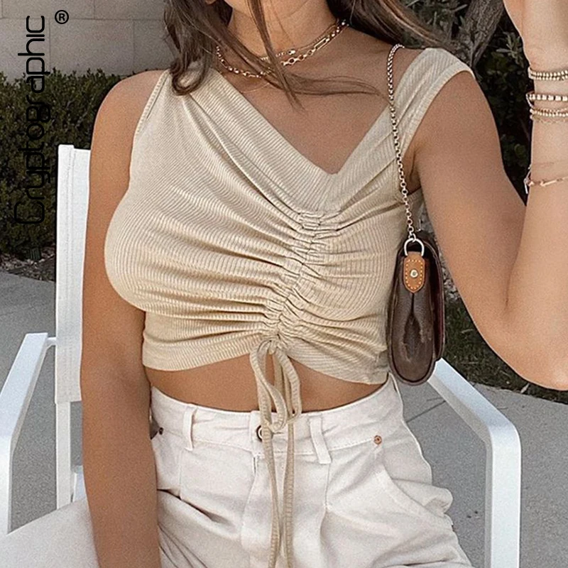 Cryptographic Sleeveless Drawstring Ruched Tank Tops 2020 Summer Asymmetry Cropped Feminino Solid Cute Crop Tops Slim
Cryptographic Sleeveless Drawstring Ruched Tank Tops 2020 Summer Asymmetry Cropped Feminino Solid Cute Crop Tops Slim