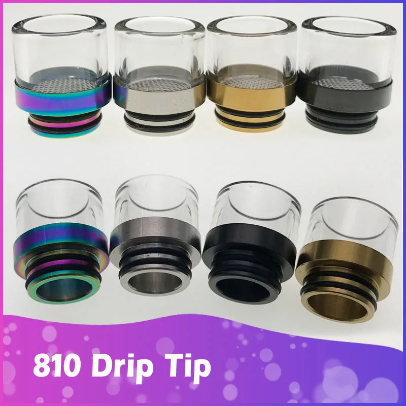 Стеклянный капельный наконечник vaporlinda 810 мундштук из нержавеющей стали для