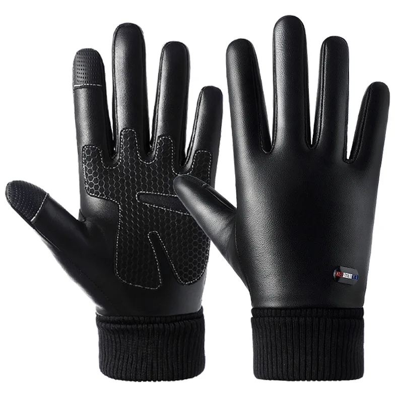 Leather Winter Gloves Men Women Warm Thermal Fleece Gloves Touchscreen Waterproof Outdoor Run Ski Snow Motorcycle Riding Gloves
Leather Winter Gloves Men Women Warm Thermal Fleece Gloves Touchscreen Waterproof Outdoor Run Ski Snow Motorcycle Riding Gloves
