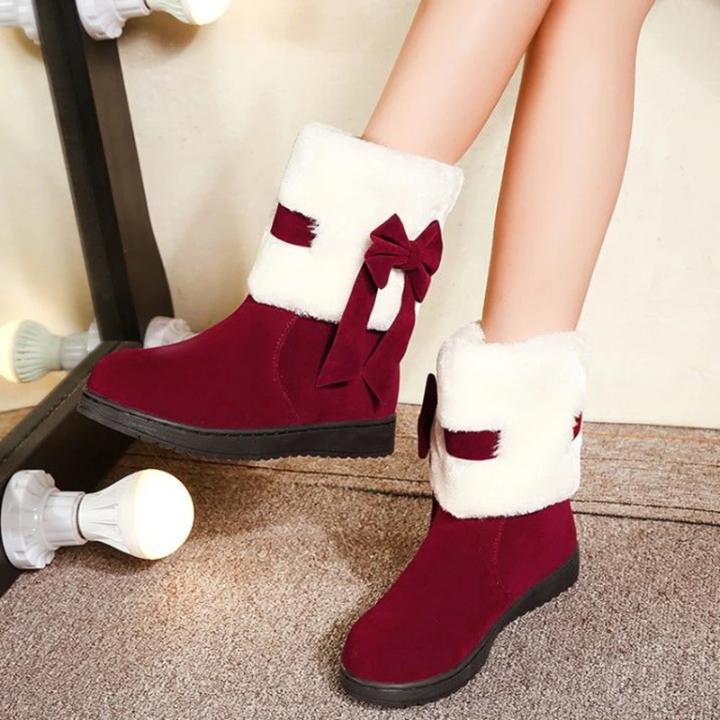 

Winter Student Snow Boots Female Short Boots Cotton Boots Plush Warm Cotton Shoes Large Fashionable Winter Boots New Style