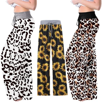 New 2020 Women Wide Leg Pants Pajamas Leopard Print Plus Size Comfortable Casual Loose Elastic Drawstring Pijamas Women Lounge W 
New 2020 Women Wide Leg Pants Pajamas Leopard Print Plus Size Comfortable Casual Loose Elastic Drawstring Pijamas Women Lounge W