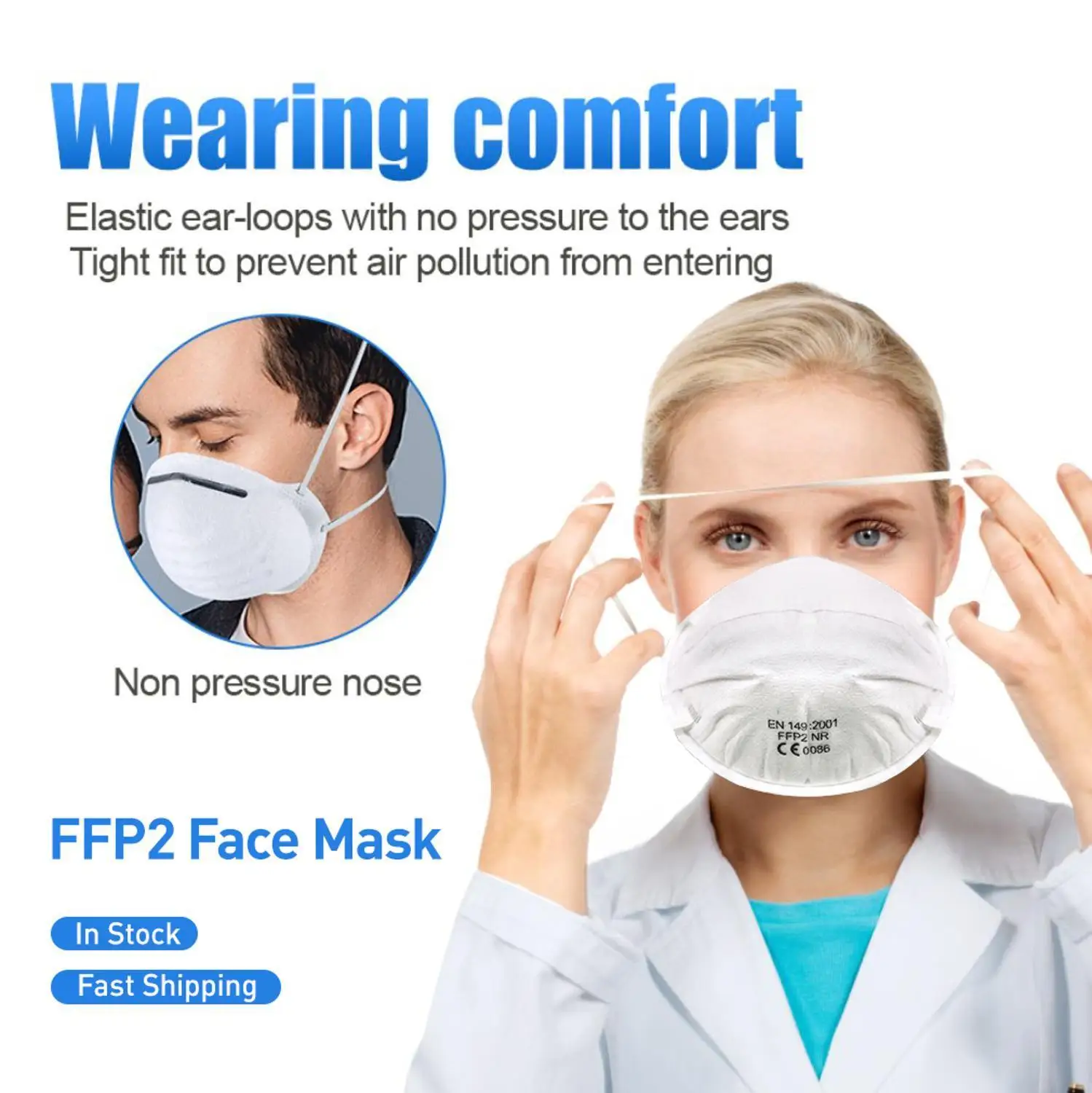 100pcs FFP2 Masks Anti-dust Protective Non-woven Mouth Cover Safety Breathable Masks Anti Dust PM2.5 Bacteria KN95 Mouth Cover
100pcs FFP2 Masks Anti-dust Protective Non-woven Mouth Cover Safety Breathable Masks Anti Dust PM2.5 Bacteria KN95 Mouth Cover