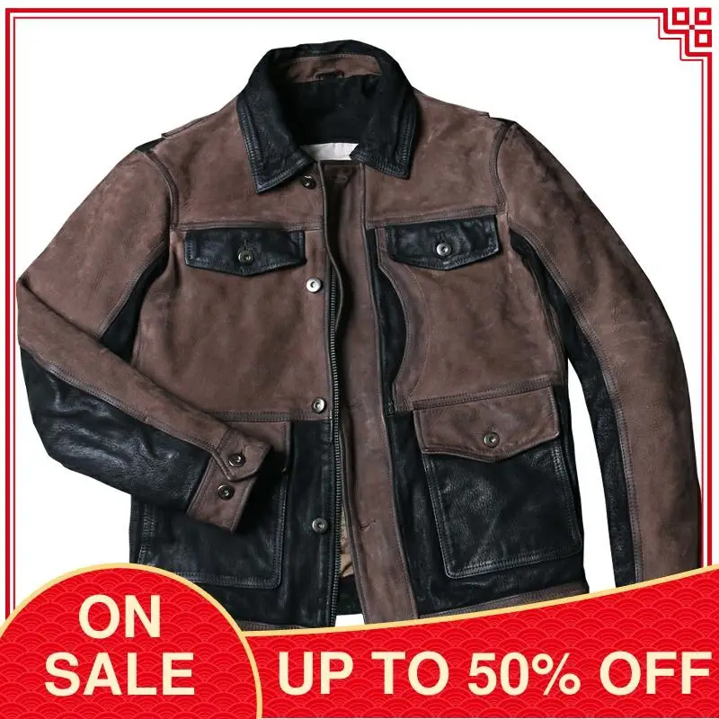 2020 Dark Brown American Retro Style M65 Leather Jacket Plus Size 5XL Genuine Cowhide Autumn Slim Fit Safari Leather Jacket
2020 Dark Brown American Retro Style M65 Leather Jacket Plus Size 5XL Genuine Cowhide Autumn Slim Fit Safari Leather Jacket