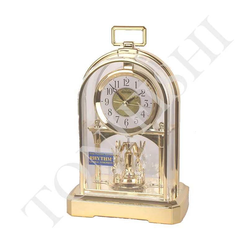 RHYTHM Japan Lisheng clock, modern living room European style crystal pendulum silent creative desk clock 4SG744,
RHYTHM Japan Lisheng clock, modern living room European style crystal pendulum silent creative desk clock 4SG744,