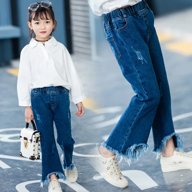 2020 ربيع جديد طفل رضع أطفال فتيات الدينيم عالية الخصر جرس أسفل السراويل نحيل الجينز شرابة واسعة الساق بنطلون 1-5Yrs 2020 ربيع جديد طفل رضع أطفال فتيات الدينيم عالية الخصر جرس أسفل السراويل نحيل الجينز شرابة واسعة الساق بنطلون 1-5Yrs