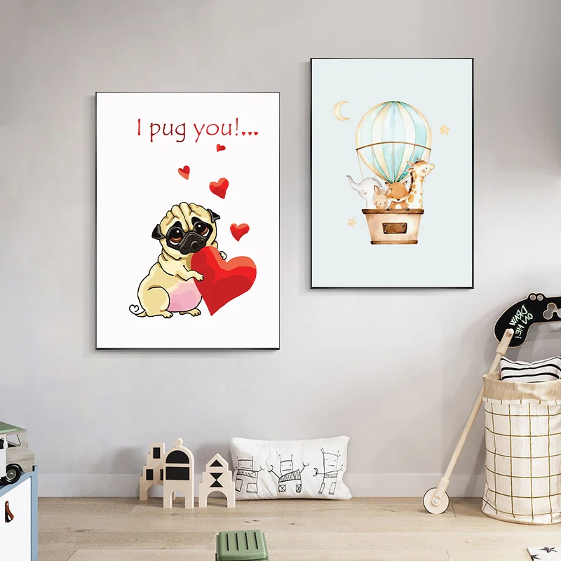 Simple Nordic hand-painted love dog living room murals poster canvas print picture background wall decorative painting
Simple Nordic hand-painted love dog living room murals poster canvas print picture background wall decorative painting