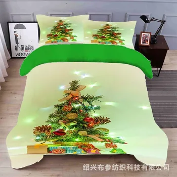 New Products Christmas Bedding Green of Christmas Tree Environmentally Friendly Digital Printing Three-piece Set Digital Printed
New Products Christmas Bedding Green of Christmas Tree Environmentally Friendly Digital Printing Three-piece Set Digital Printed