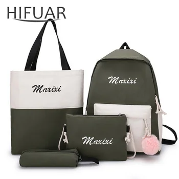 4Pcs/set Women School Backpacks Nylon Schoolbag For Teenagers Girls Student Book Bag Boys Satchel Backpack
4Pcs/set Women School Backpacks Nylon Schoolbag For Teenagers Girls Student Book Bag Boys Satchel Backpack