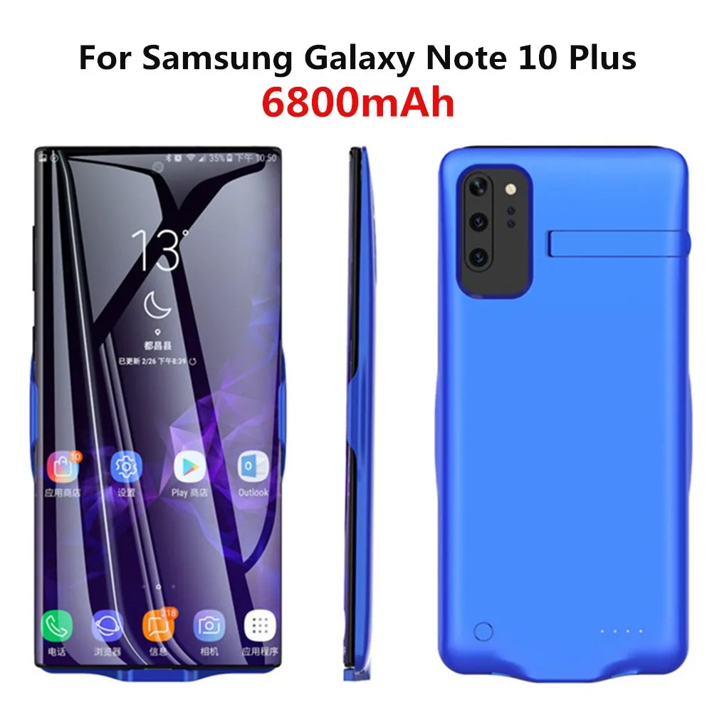 Портативное зарядное устройство 6800 мАч для Samsung Galaxy Note 10 Plus чехол внешней зарядки