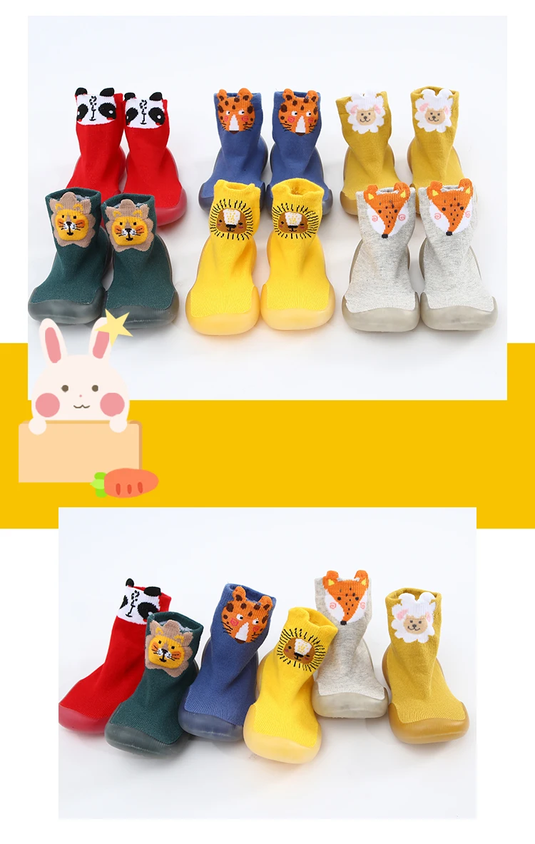 Description Picture 5 of itemBaby Socks Shoes Infant Cute Cartoon Kids Boy Shoes Soft Rubber Sole Child Floor Sneaker BeBe Booties Toddler Girls First Walker