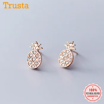 Trustdavis Genuine 925 Sterling Silver Sweet Dazzling Fruit Pineapple CZ Stud Earrings For Women Wedding Jewelry Gift DS2211
Trustdavis Genuine 925 Sterling Silver Sweet Dazzling Fruit Pineapple CZ Stud Earrings For Women Wedding Jewelry Gift DS2211