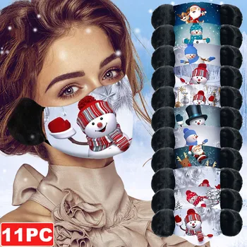11pc Adult Masks Unisex Christmas Snowman Printed Winter Warm Face Mask Comfortable Reusable Soft Mask Masque En Tissu Lavable
11pc Adult Masks Unisex Christmas Snowman Printed Winter Warm Face Mask Comfortable Reusable Soft Mask Masque En Tissu Lavable