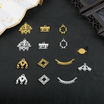 10pcs/lots Gold Silver Round Triangular Square Multi-style Connectors For DIY Craft Bracelet Jewelry Making Accessories
10pcs/lots Gold Silver Round Triangular Square Multi-style Connectors For DIY Craft Bracelet Jewelry Making Accessories