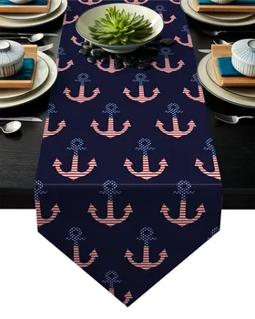 Dark Blue Nautical Anchor Table Runner Table Flag Home Party Decorative Tablecloth Table Runners
Dark Blue Nautical Anchor Table Runner Table Flag Home Party Decorative Tablecloth Table Runners