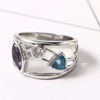Women Exquisite Multicolor Geometric Pattern Ring with Zircon Creative Wave Line Ring for Party Wedding Jewelry Accessories
Women Exquisite Multicolor Geometric Pattern Ring with Zircon Creative Wave Line Ring for Party Wedding Jewelry Accessories
