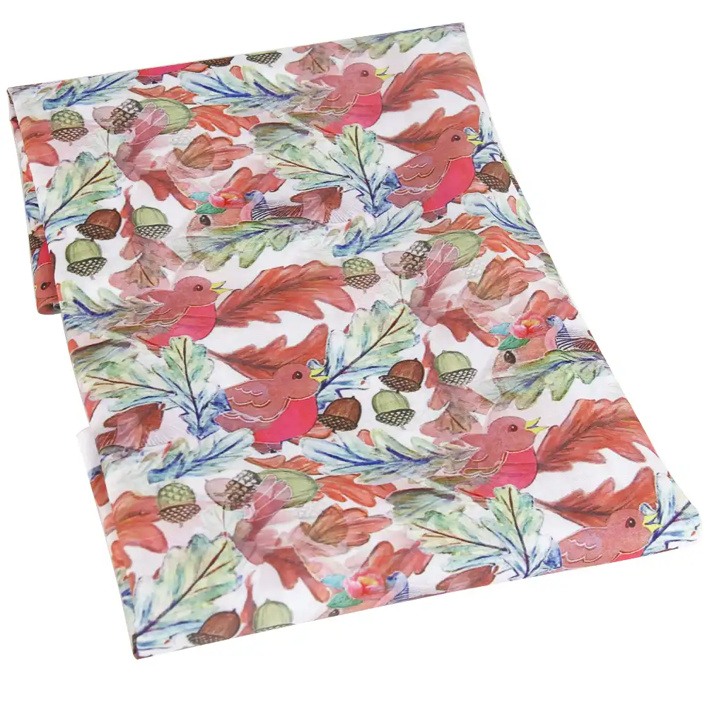thicken cotton fabric with northern europe print handmade diy