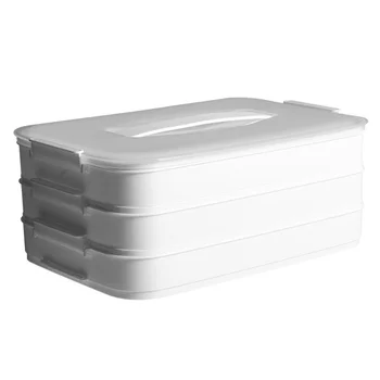 1 pc Dumpling Box Refrigerator Large Capacity Plastic 3-layer Crisper Food Container for Kitchen
1 pc Dumpling Box Refrigerator Large Capacity Plastic 3-layer Crisper Food Container for Kitchen