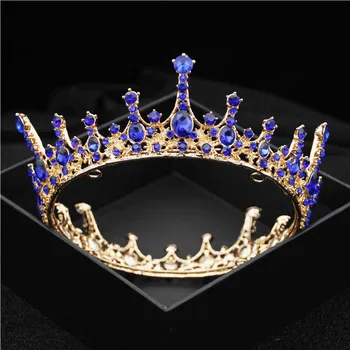 Pageant 9 Colors Blue Crystal Wedding Crown Royal Queen Tiaras Pink Red Black Round Diadem Bride Hair Jewelry Accessories 
Pageant 9 Colors Blue Crystal Wedding Crown Royal Queen Tiaras Pink Red Black Round Diadem Bride Hair Jewelry Accessories
