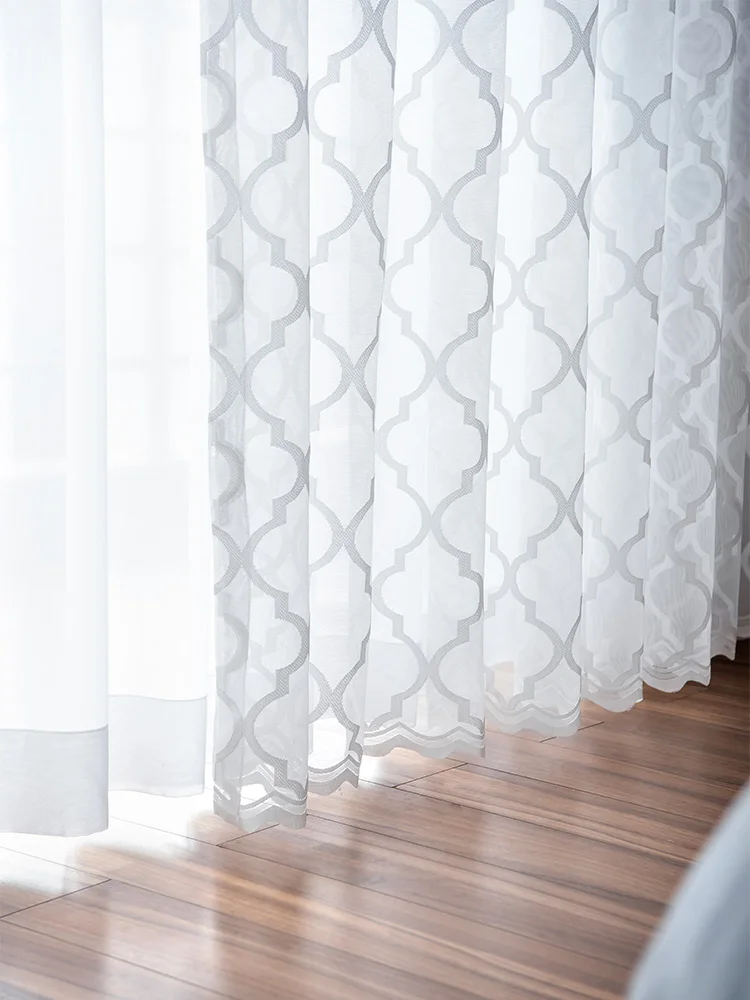 White Embroidered Tulle Curtains For Living Room Modern Diamond Gauze Sheer Voile Curtain For Bedroom Window Treatment Drapes
White Embroidered Tulle Curtains For Living Room Modern Diamond Gauze Sheer Voile Curtain For Bedroom Window Treatment Drapes