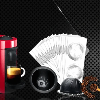 Reusable Nespresso Crema Espresso Delonghi Inox Foil Nespresso Vertuoline Aluminum Lids Stickers Seals Disposable Stickers 62MM 
Reusable Nespresso Crema Espresso Delonghi Inox Foil Nespresso Vertuoline Aluminum Lids Stickers Seals Disposable Stickers 62MM