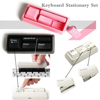 Multi-function Keyboard Stationery Set Stapler Puncher Keyboard Brush Clip Adsorption New Table Storage Office School Supplies
Multi-function Keyboard Stationery Set Stapler Puncher Keyboard Brush Clip Adsorption New Table Storage Office School Supplies