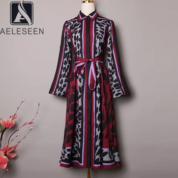 AELESEEN Autumn Vintage Dress 2020 Women's Long Sleeve Contrast Color Belt Flower Print Midi Elegant Loose Dress Vestidos
AELESEEN Autumn Vintage Dress 2020 Women's Long Sleeve Contrast Color Belt Flower Print Midi Elegant Loose Dress Vestidos