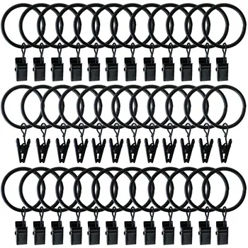 36 Pack Rings Curtain Clips Strong Metal Decorative Drapery window Curtain Ring with Clip Rustproof Vintage Interior Diameter Bl
36 Pack Rings Curtain Clips Strong Metal Decorative Drapery window Curtain Ring with Clip Rustproof Vintage Interior Diameter Bl