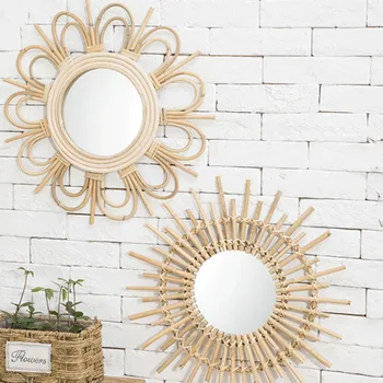 Nordic rattan hand-woven homestay decorative mirror wall decoration wall hanging photography dressing makeup mirror LX102921
Nordic rattan hand-woven homestay decorative mirror wall decoration wall hanging photography dressing makeup mirror LX102921