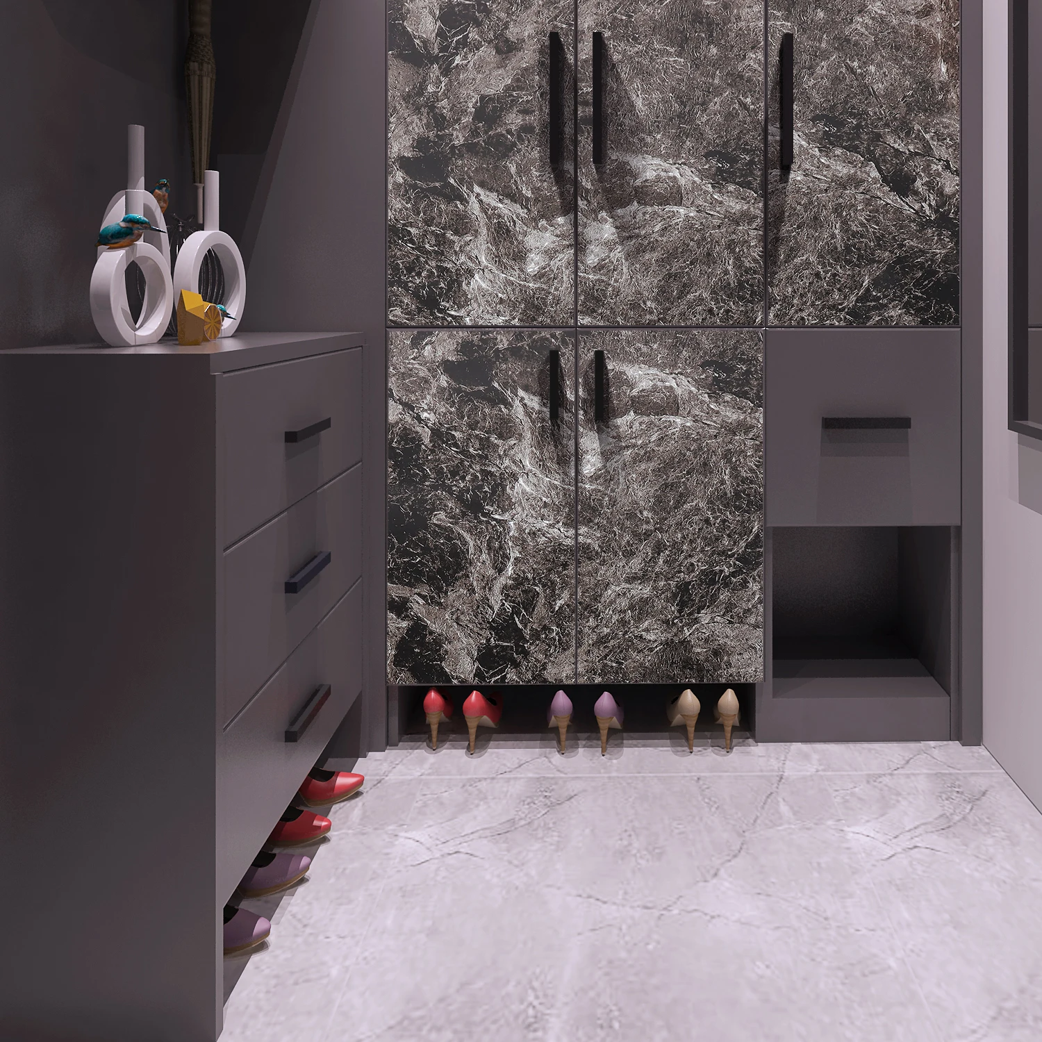 Solidna pvc tapeta samoprzylepna z kolorowym marmurowym wzorem do renowacji mebli dekoracyjnych w łazience i kuchni - Wianko - 28