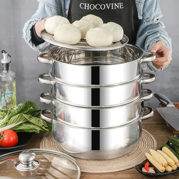 15L Casserole with Steamer draw 4 layer 28cm kitchen tools stainless steel Double Boiled Cooking Pot Induction
15L Casserole with Steamer draw 4 layer 28cm kitchen tools stainless steel Double Boiled Cooking Pot Induction