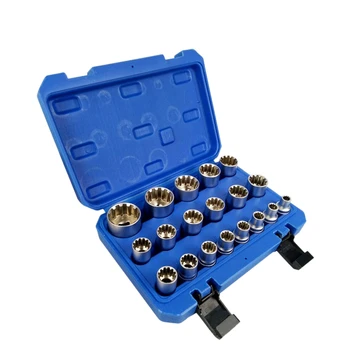 19 Pcs 1/2 inch Drive Square Gear Lock 12-Edge Multi-Tooth Spline Socket Wrench Set 8-32Mm Universal Socket
19 Pcs 1/2 inch Drive Square Gear Lock 12-Edge Multi-Tooth Spline Socket Wrench Set 8-32Mm Universal Socket