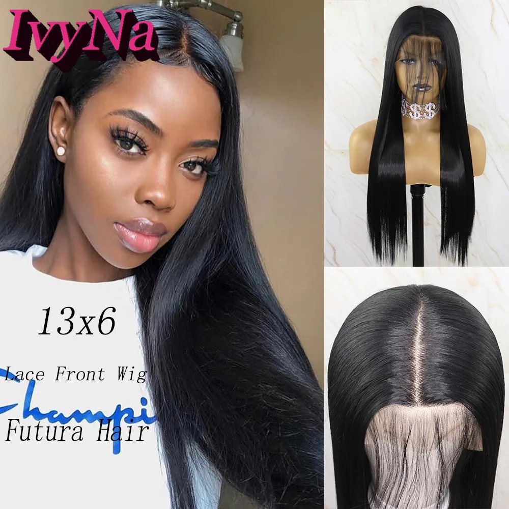 IvyNa Jet Black 13x6 Synthetic Lace Front Wigs Long Straight Synthetic Futura Heat Resistant Hair Deep Part Lace Wigs Baby Hair
IvyNa Jet Black 13x6 Synthetic Lace Front Wigs Long Straight Synthetic Futura Heat Resistant Hair Deep Part Lace Wigs Baby Hair