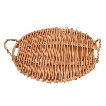 Hot Bread Fruit Rattan Storage Tray Round Storage Baskets with Handle Hand-Woven Rattan Tray Basket Food Breakfast Display
Hot Bread Fruit Rattan Storage Tray Round Storage Baskets with Handle Hand-Woven Rattan Tray Basket Food Breakfast Display