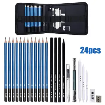 Painting Tool Set 24pcs Stationery Portable Sketch Pencil Sketch Pencil Set Student Art Supplies Artist Crafts Graffiti Drawing
Painting Tool Set 24pcs Stationery Portable Sketch Pencil Sketch Pencil Set Student Art Supplies Artist Crafts Graffiti Drawing