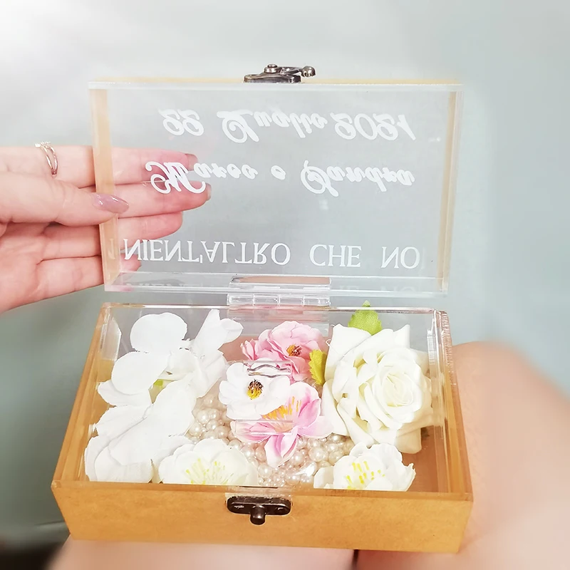 1 Pcs Customizable Personalized Wedding Engagement Ring Box Gold Glass Custom Holder Engraved Names Date
1 Pcs Customizable Personalized Wedding Engagement Ring Box Gold Glass Custom Holder Engraved Names Date